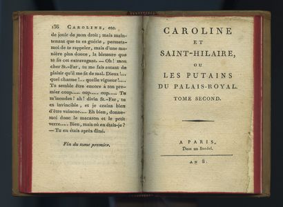null Caroline and Saint-Hilaire, or the Whores of the Palais-Royal. Volume one [-...