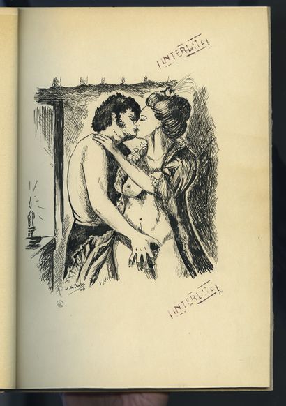 null [Artiste roumain non identifié]. Scènes parisiennes du xixe siècle, vers 1950....