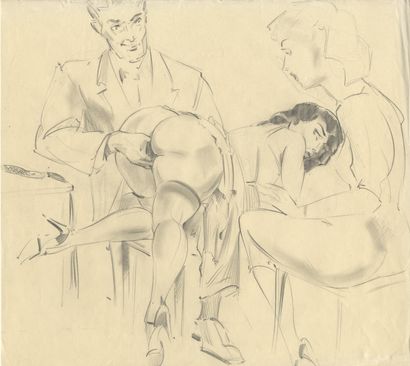 null Gert GAGELMANN (active in 1940-1950). About 40 pencil sketches, preparatory...