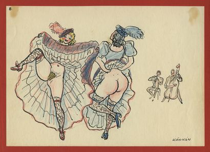 null [Artiste hongrois non identifié]. Le Tour du monde, vers 1925. 10 dessins originaux...
