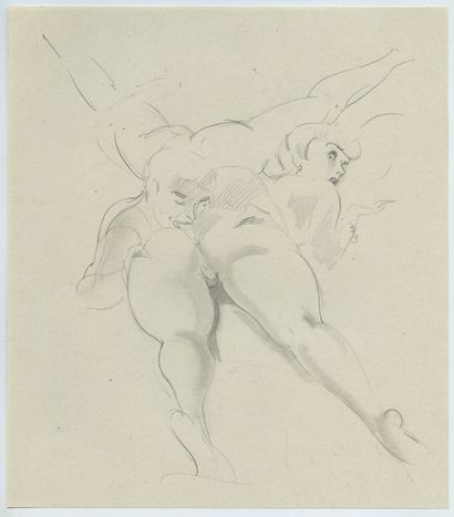 null Gert GAGELMANN (active in 1940-1950). More than 125 pencil sketches, various...