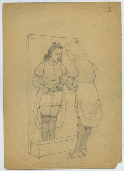 null CURIOSA [Unidentified Hungarian Artist]. Scenes of a couple and miscellaneous,...