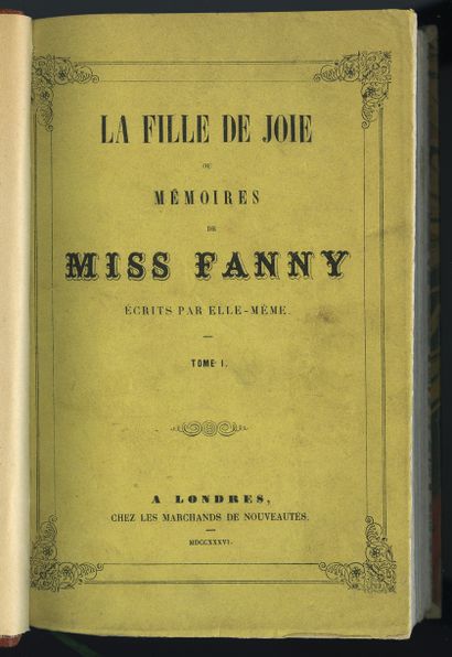 null [John CLELAND – BOREL par ELUIN]. La Fille de joie ou mémoires de Miss Fanny,...