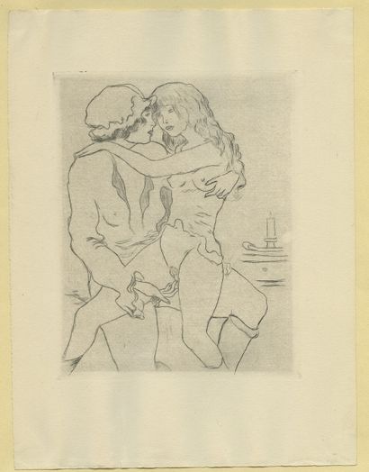 null Otto SCHOFF (1884-1938). Portefeuille éditeur muet 31 x 24 cm, contenant 6 eaux-fortes,...