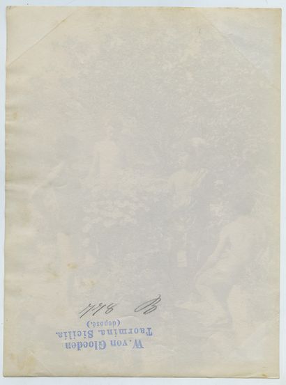 null 
Wilhelm von GLOEDEN (1856-1931). Arcadia, ca. 1910. Albumen print, 22.8 x 16.8...