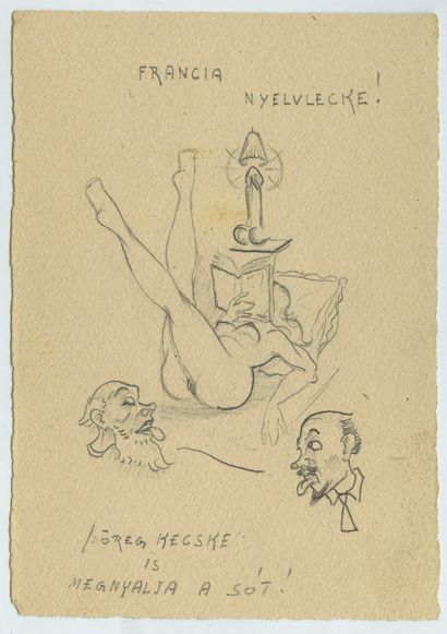 null Hungarian Artists, Unidentified]. Genre scenes and nude studies, circa 1930....