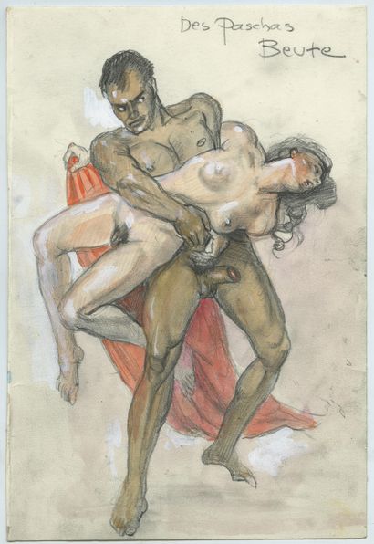null Unidentified German Artists]. Dominations, ca. 1930. 17 pencil, ink, and/or...