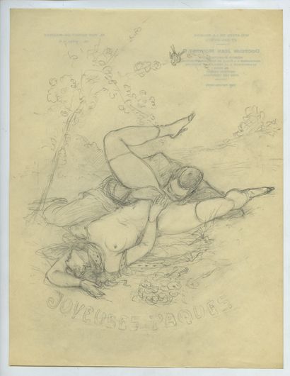 null Jean MORISOT (1899-1967). Genre scenes, ca. 1930-1950. 10 pencil drawings, 27...