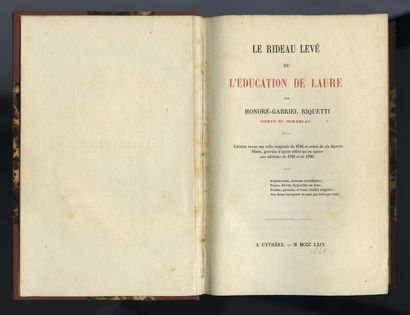 null Marquis de SENTILLY (?)] Le Rideau levé, ou l'Éducation de Laure par Honoré...