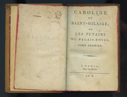null Caroline and Saint-Hilaire, or the Whores of the Palais-Royal. Volume one [-...