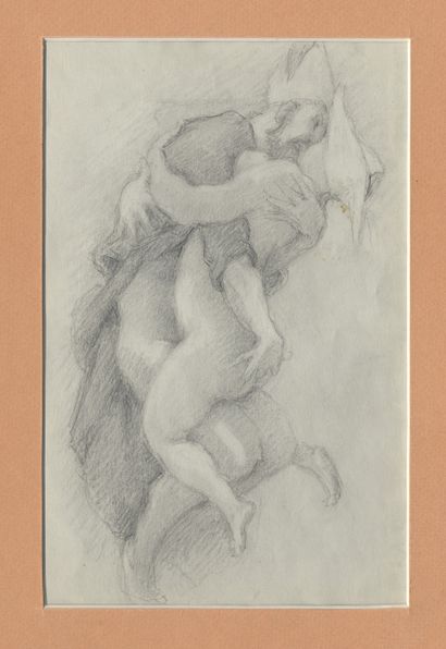 null Richard GUINO (1890-1973). Devilish nuns, circa 1960. 6 pencil drawings, various...