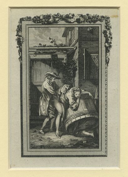 null [Artistes non identifiés]. Contes de Boccace et divers, vers 1780. 23 gravures...