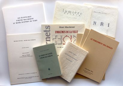 null 
Henri MACCHERONI. Set of 10 books including: Dominique CERBELAUD. Lumière d'arbre...