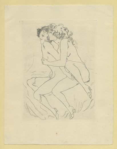null Otto SCHOFF (1884-1938). Portefeuille éditeur muet 31 x 24 cm, contenant 6 eaux-fortes,...
