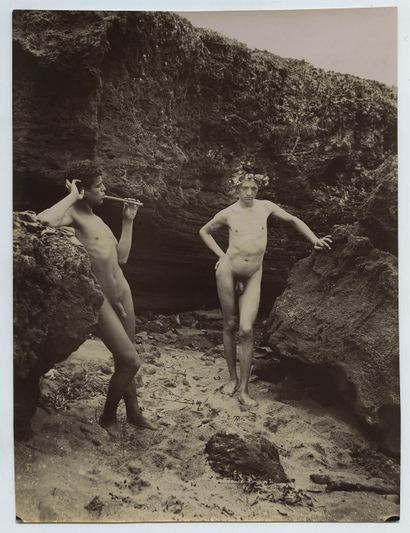 null 
Vincenzo GALDI (1871-1961), attribué à. Étude de nus masculins, vers 1910....