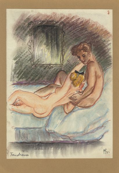 null CURIOSA Alex SZEKELY (1901-1968). Poems of Autumn, 1954. 13 pastels, 35 x 26...