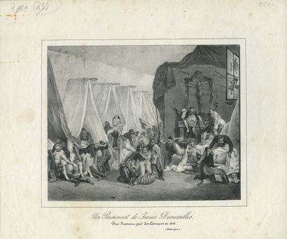 null Achille DEVÉRIA and his friends]. 16 romantic lithographs, of which 7 enhanced...