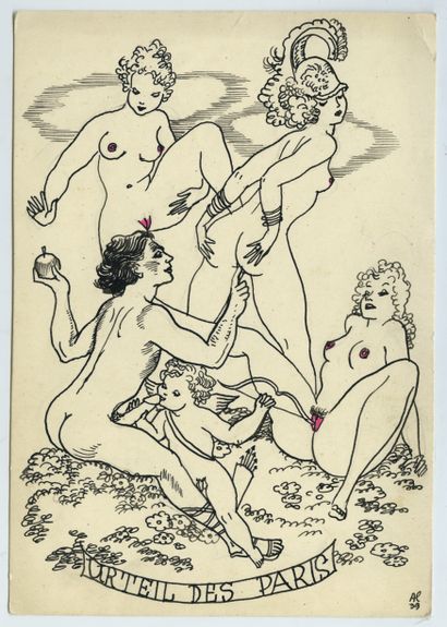 null Alex SZEKELY (1901-1968). Mythology, 1939. 10 original inks including the title,...