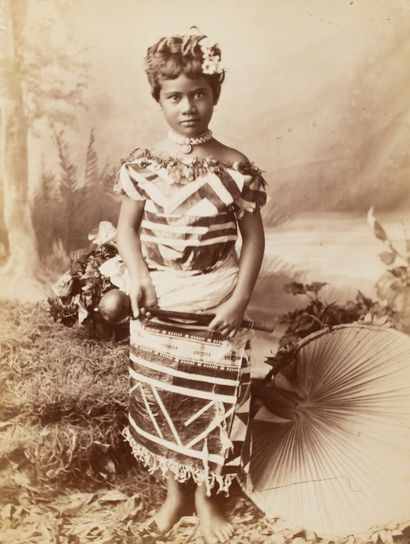 null Alfred Burton (1833-1835 ?-1914). Portrait de Fa'amusami Malietoa, jeune fille...