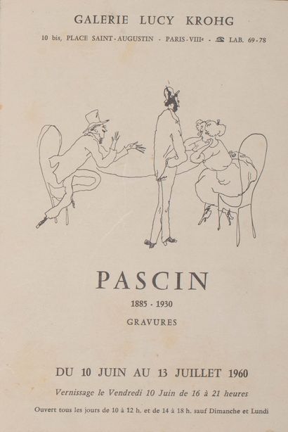 null Pascin (1885-1930) Jules Pincas


A Cubas (1917)


Bois Gravé, signé dans la...