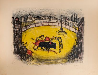 null Lagar Celso (1891-1966)


Toromaquia (bullfighting scene)


Lithograph


Vellum


Signed...