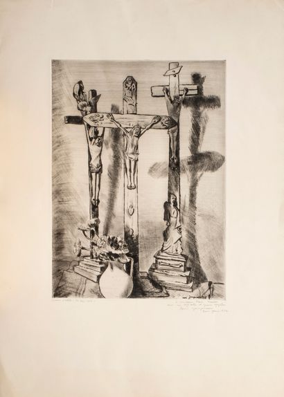 null Jacquemin André (1904-1992)


The three crosses


Drypoint on copper in black...