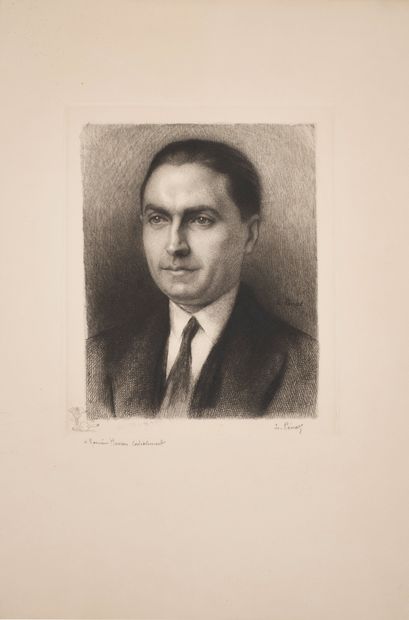 null Penat Lucien (1873-1975)


Portrait of a scientist.


Drypoint with a caduceus...
