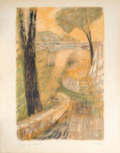 null Vinay Jean (1907-1978)


La Seine depuis les quais


Lithographie en couleur


Signée...