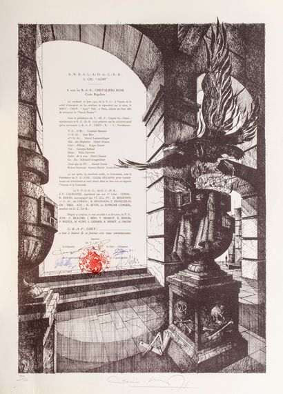 null Hagondokoff Constantin (1934)


"A tous les chevaliers de la rose Croix"


Lithographie


Signée...