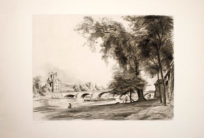 null Cottet René (1902-1992)


Le Louvre et le Pont neuf vu des quais


Pointe sèche


Signée...