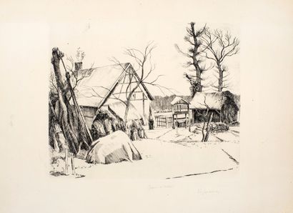 null Corneau Eugène


Farmhouse


Etching


Signed lower right, annotated EA


33x51...