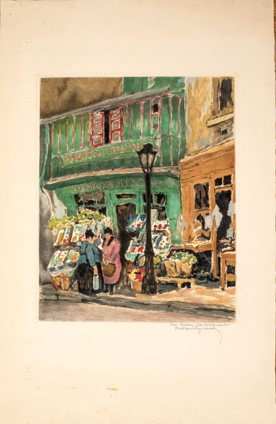 null Unidentified artist (Paul Louis ?)


Marianito, Grocery Store on Market Day


Aquatint...