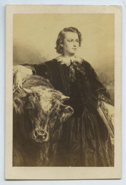 null Rosa BONHEUR (1822-1899), peintre et sculptrice. Épreuve d'époque sur papier...