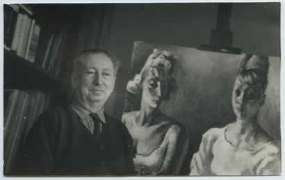 null Paul CHARLEMAGNE (1892-1972), peintre. Épreuve argentique d'époque, 11 x 17,5...