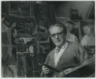null Alfred ABERDAM (1894-1963), peintre. Épreuve argentique d'époque, 18 x 22 cm....
