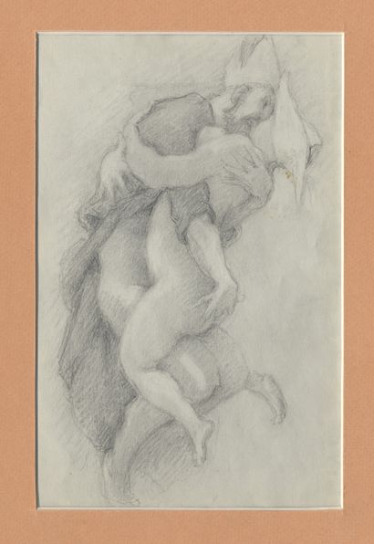 null Richard GUINO (1890-1973). Religieuses endiablées, vers 1960. 6 dessins au crayon,...