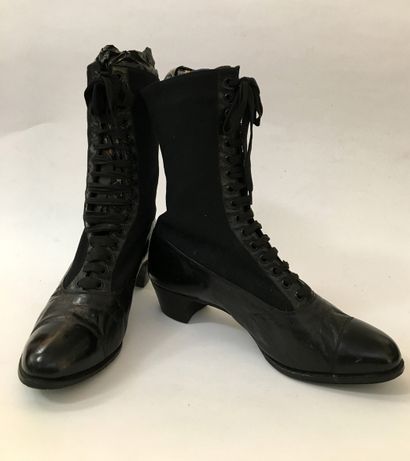 Pair of lace-up boots.