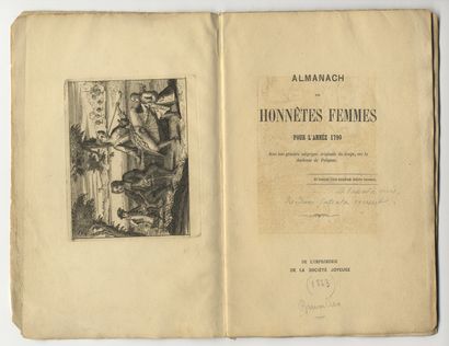 null Almanac des honnêtes femmes for the year 1790. With an original satyric engraving...