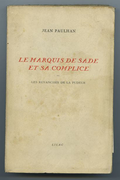 null Jean PAULHAN. The Marquis de Sade and his accomplice or the revenge of modesty....