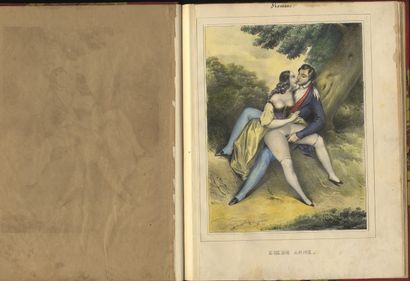 null [Achille DEVERIA]. The Library of Novels. A young girl's wake. 1840. In-4, 29...