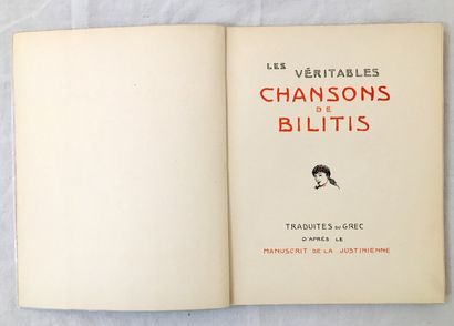 null Les Véritables chansons de Bilitis, translated from the Greek, for the first...