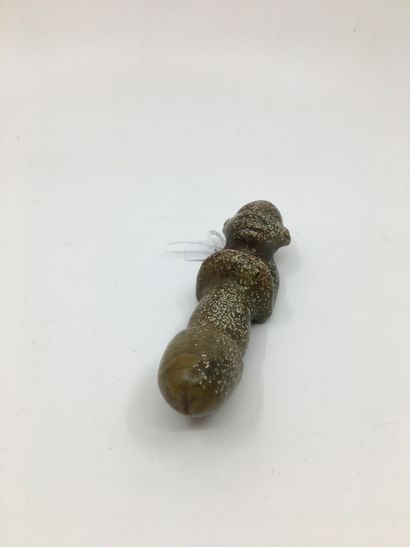 ASIA. 1 jade pendant, 13.5 cm long.