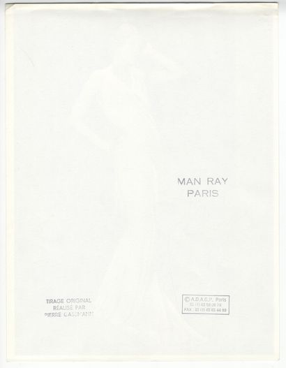 null MAN RAY. Madame Toulgouat in a Schiaparelli Evening Dress. Silver print, 30...