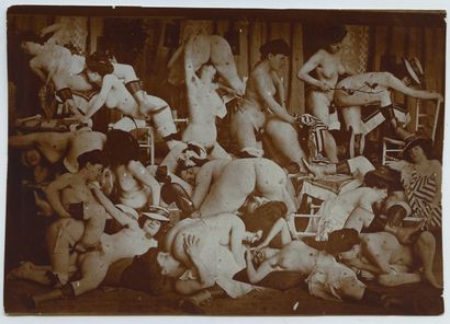 null PORNOGRAPHIES. Circa 1900-1920. 15 vintage silver prints including reference...
