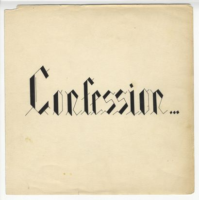 null [Artiste non identifié] Confessions, vers 1940. 14 dessins, gouache, crayons...