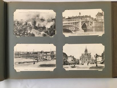 null OLD POSTCARDS AND VIGNETTES. War 14-18. 1 album containing about 330 postcards....