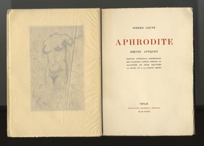 null Pierre LOUYS - [Serge CZEREFKOV]. APHRODITE, ancient manners. Complete edition...