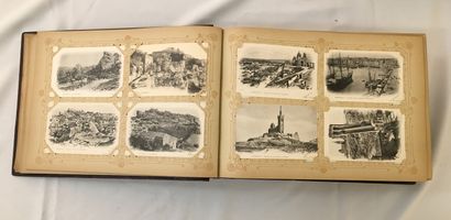 null OLD POSTCARDS. 4 albums containing more than 1000 postcards : France and ab...