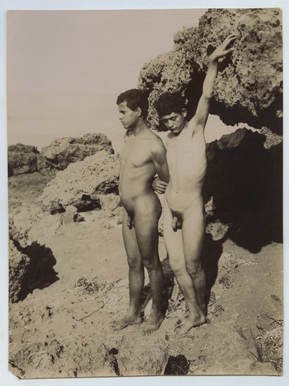 null Vincenzo GALDI (1871-1961), attributed to. Study of male nudes, ca. 1910. Vintage...