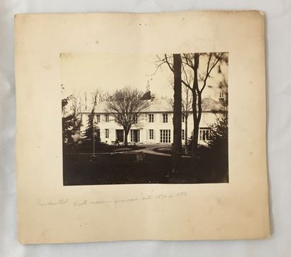 null ANCIENT PHOTOGRAPHS OF RAMBOUILLET. 10 silver prints, around 1870, various ...